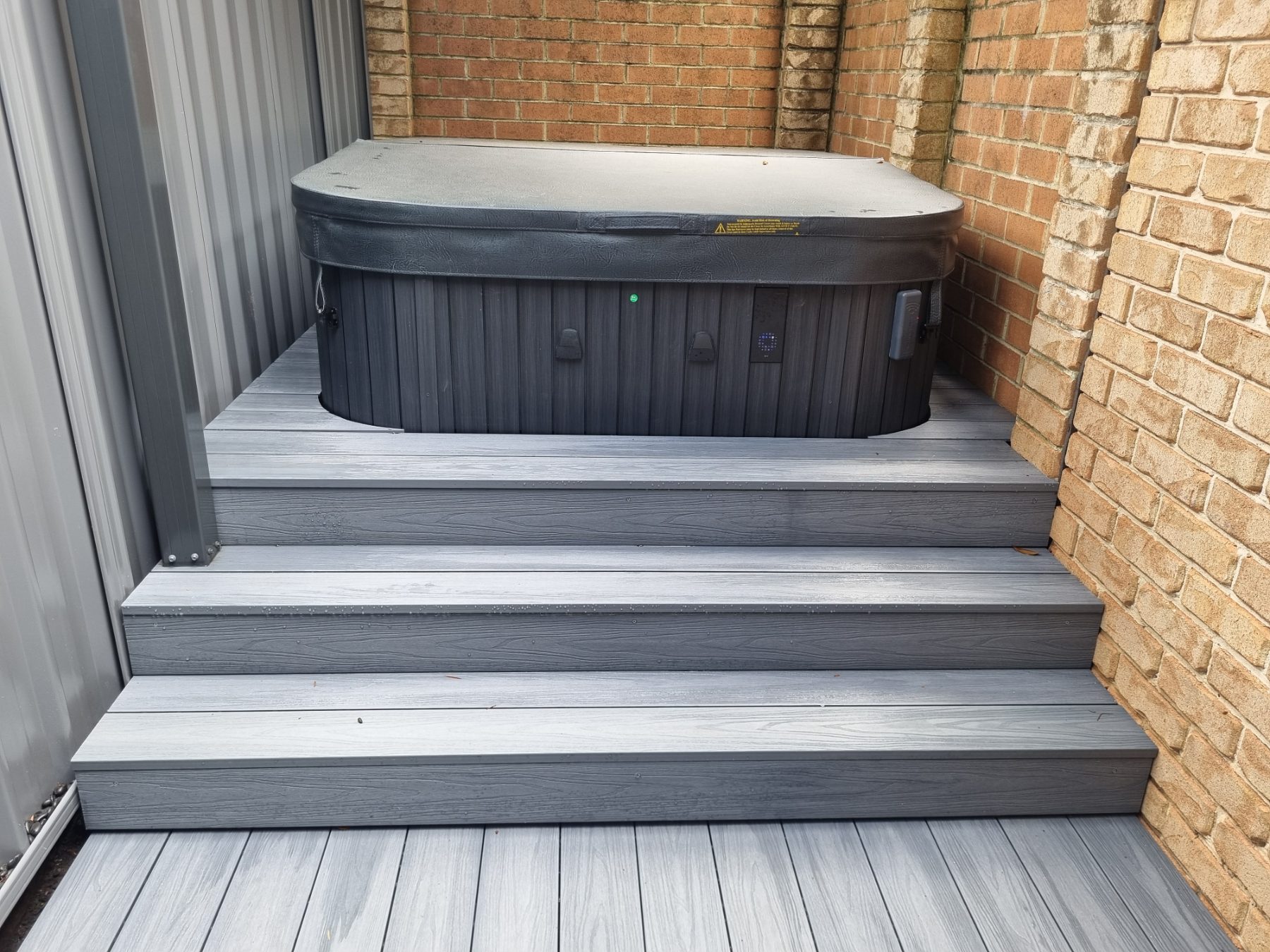 Composite steps and spa deck